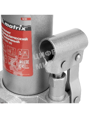 Домкрат гидравлический бутылочный Matrix, 4 т, h подъема 194–372 мм