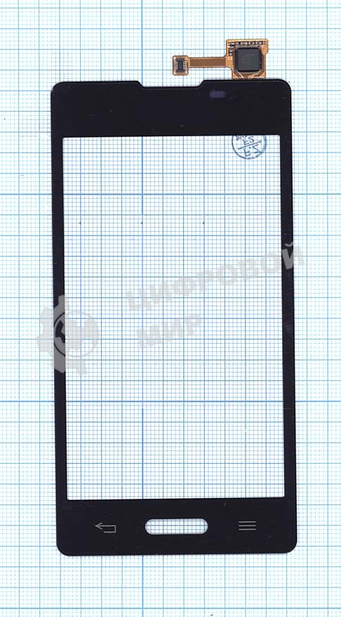 Сенсорное стекло (тачскрин) для LG Optimus L5 II E450 E460, черное