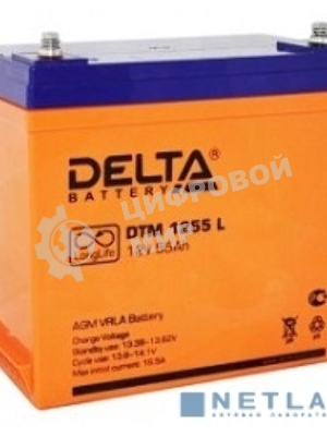 Батарея для ИБП Delta DTM 1255 L напряжение 12В, емкость 55А·ч (239x132x210мм)