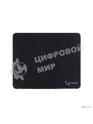 Коврик для мыши Gembird MP-BLACK, черный, размеры 250x200x2мм, полиэстер/резина