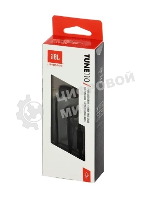 Проводные наушники JBL Tune 110 черный, внутриканальные, Jack 3.5 мм