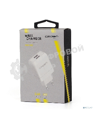 Сетевое зарядное устройство универсальное Crown CMWC-3002 белый