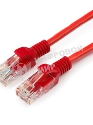 Патч-корд UTP Cablexpert cat.5e, 1.5м, литой, многожильный, красный