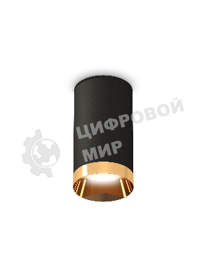 Светильник Ambrella Light XS6323024 SBK/PYG черный песок/золото желтое полированное MR16 GU5.3 (C6323, N6134)