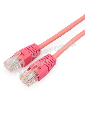 Патч-корд UTP Cablexpert cat.5e, 3м, литой, многожильный, розовый