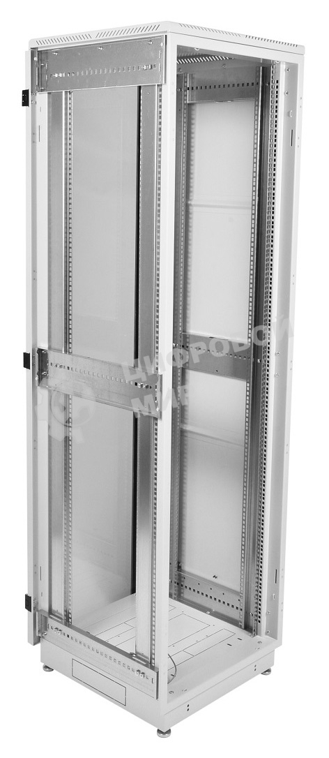 Шкаф телекоммуникационный напольный 42U (600x800) дверь стекло, черный (ШТК-М-42.6.8-1ААА-9005) (3 коробки)