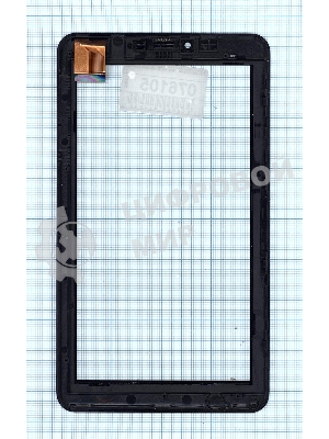 Сенсорное стекло (тачскрин) для Irbis TX76. черное с рамкой