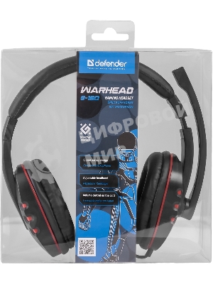 Гарнитура Defender Warhead G-160 чёрный, проводная