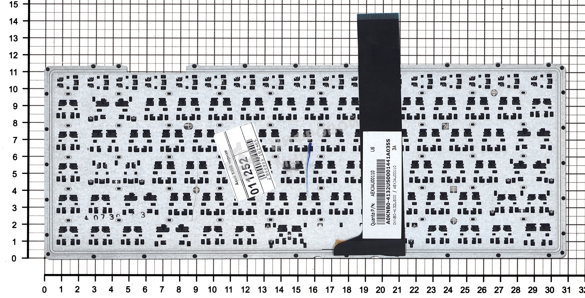 Клавиатура для ноутбука Asus X450 черная