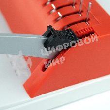 Переплетчик Heleos БП9п бело-красный (БП9ПБК) A4/перф.9л.сшив/макс.150л./пластик.пруж. (6-19мм)