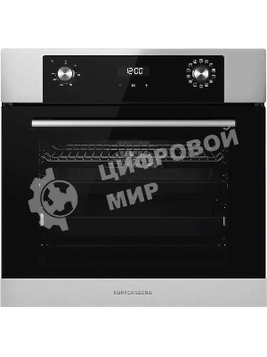 Встраиваемый духовой шкаф Kuppersberg HO 677 BX, High-Tech, объем 70 л, 13 режимов, электронное управление (утапливаемые переключатели, аналоговый дисплей), телескопические направляющие на одном уровне, максимальная температура 300 градусов, 2 стекла в дверце, черный/нержавеющая сталь