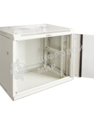 Шкаф коммутационный Lanmaster Pro (TWT-CBWPG-15U-6X4-GY) настенный 15U 600x450 мм пер. дв. стекл 60 кг серый 350 мм 768 мм IP20 металл