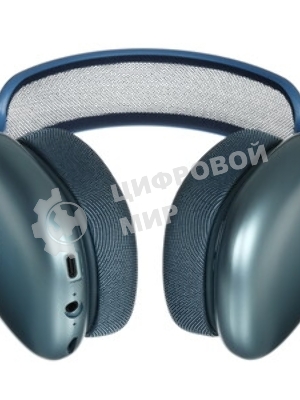 Беспроводные/проводные наушники Hoco W55 небесно-голубой, накладные, Bluetooth + проводной