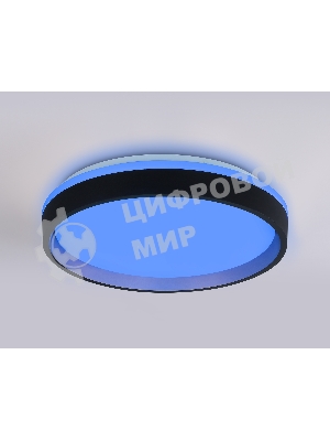 Светодиодный светильник RGB Ambrella light FZ604 BK/GD черный/золото IP20 46W 3000K-6500K+RGB D390*80 (ПДУ ИК)