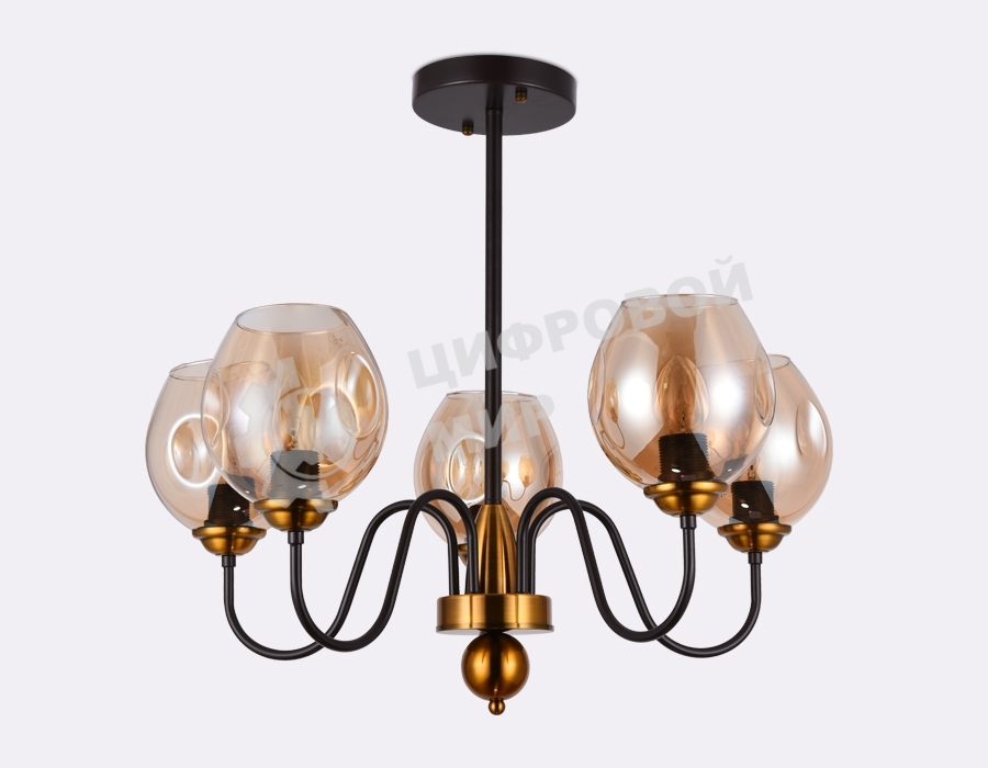 Светильник Ambrella light TR9057/5 DCF/TI темный кофе/янтарь E27 max 40W D650*572