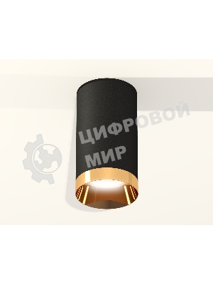 Светильник Ambrella Light XS6323024 SBK/PYG черный песок/золото желтое полированное MR16 GU5.3 (C6323, N6134)