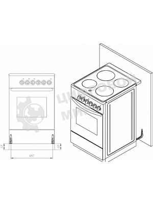 Плита Газовая Лысьва ЭГ 1/3г01-2у черный