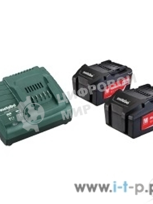 Набор аккумуляторов Metabo в + ЗУ 2 акк 4.0А·ч 18В+ЗУ ASC 30-36