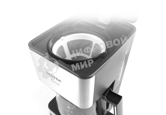Кофеварка капельная Centek CT-1144 серебристый/черный, исп. кофе - молотый, 0.8 л, 680 Вт.
