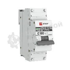 Выключатель автоматический модульный 1п C 100А 10кА ВА 47-100 PROxima EKF mcb47100-1-100C-pro
