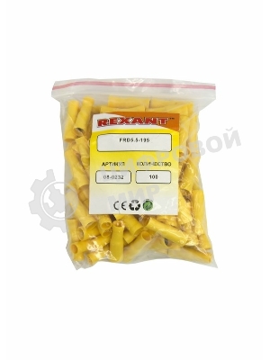 Разъем штекерный изолированный Rexant гнездо 5 мм 4-6 мм² (РШи-м 6.0-5/РШИм 5,5-6-4) желтый