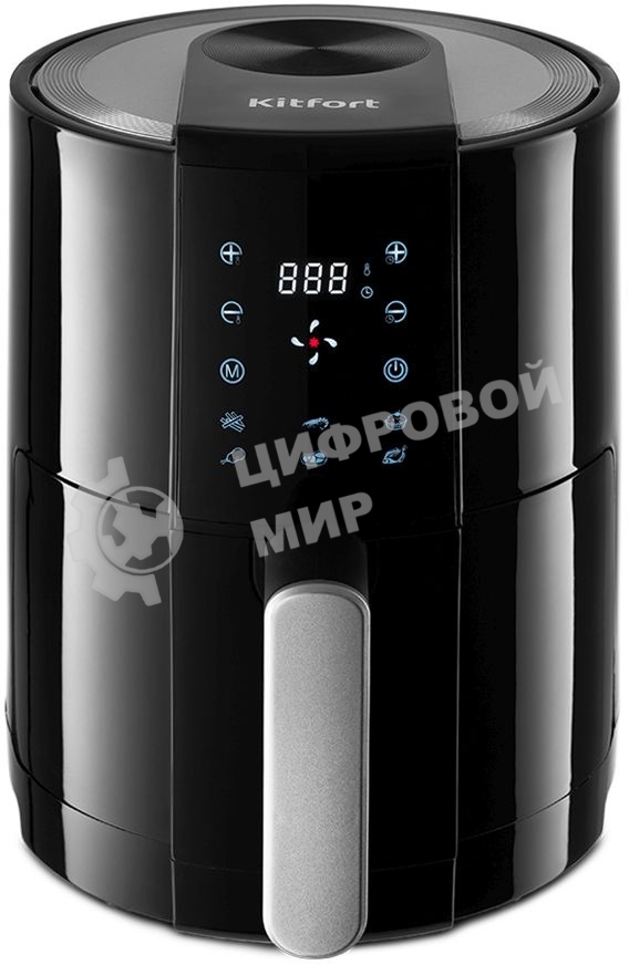 Аэрогриль Kitfort КТ-2225 черный, 1000 Вт, 1.9 л, сенсор, 6 программ