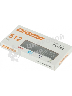 Накопитель SSD Digma Run S9, 512Gb, SATA III, M.2 2280, R/W 520/475