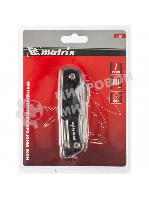 Нож многофункциональный Matrix, 7 функций, в чехле, 107 мм