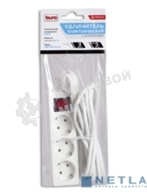 Сетевой удлинитель Buro BU-PS3.5/W 5 м (3 розетки) белый (пакет ПЭ)