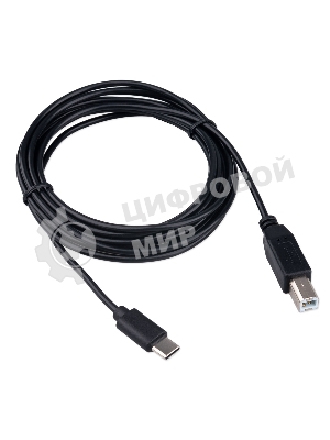 Кабель USB2.0 Гарнизон GCC-USB2-CMBM-3M, Type-C/BM, медь, 3м, черный, пакет