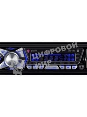 Автомагнитола Digma MCP-455, 1 DIN, Bluetooth, USB Type-A, AUX, пульт ДУ