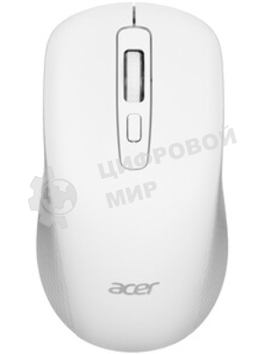 Мышь беспроводная Acer OMR309 белый, 1600 dpi, радиоканал, USB, кнопки - 4
