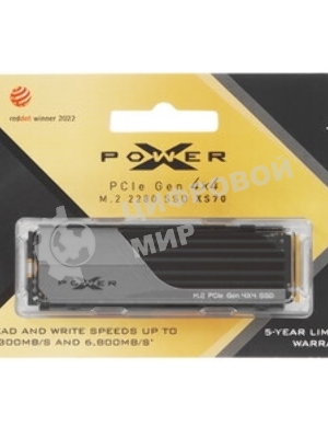 Накопитель SSD Silicon Power XS70, 2Tb, PCIe 4.0 x4, M.2 2280, NVMe, R/W 7300/6800, с радиатором