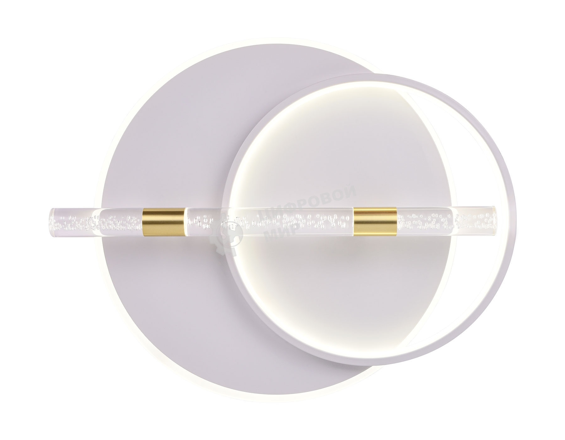 Светильник Ambrella light FL5007 WH/GD белый/золото 3000K/4200K/6400K 72W 565*460*92.5 (ПДУ РАДИО 2.4G)