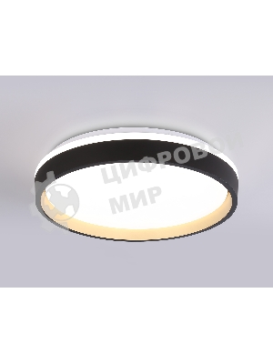 Светодиодный светильник RGB Ambrella light FZ604 BK/GD черный/золото IP20 46W 3000K-6500K+RGB D390*80 (ПДУ ИК)