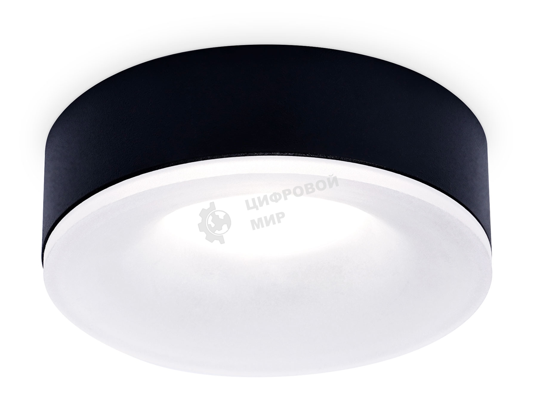 Светильник Ambrella light TN3332 SBK/FR черный песок/белый матовый GU5.3 D96*50