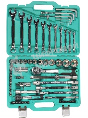 Набор головок и ключей 77 пред. УСИЛЕННЫЙ КЕЙС, МЕТАЛЛ. ЗАМКИ Sturm!