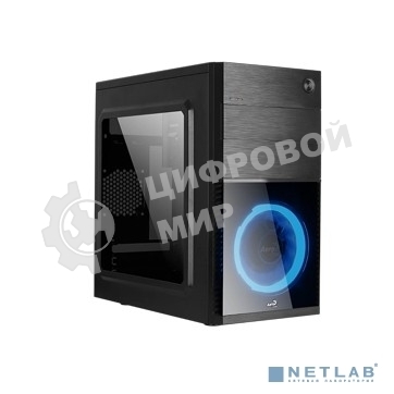 Компьютерный корпус Aerocool / Formula Cs-105 Blue (mATX, без БП, 1x USB3.0, 1x USB2.0, 1x 12cm blue LED front fan)