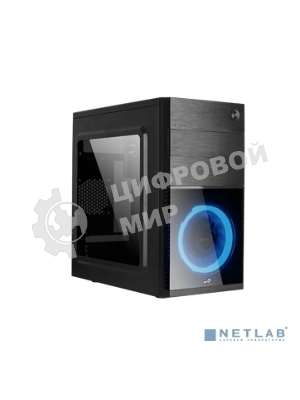 Компьютерный корпус Aerocool/Formula Cs-105 Blue (mATX, без БП, 1x USB3.0, 1x USB2.0, 1x 12cm blue LED front fan)