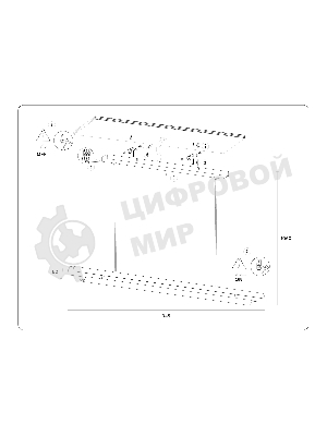 Светильник Ambrella light TN71337 BK черный LED 10W 4200K 945*60*1060
