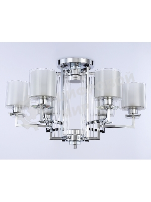 Светильник Ambrella light TR4418/6 CH/CL/FR хром/прозрачный/белый матовый E27*6 max 40W D748*463