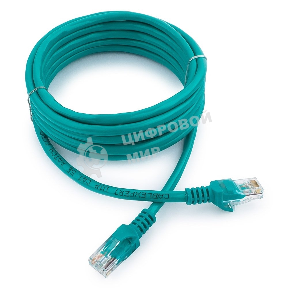 Патч-корд UTP Cablexpert cat.5e, 3м, литой, многожильный, зеленый