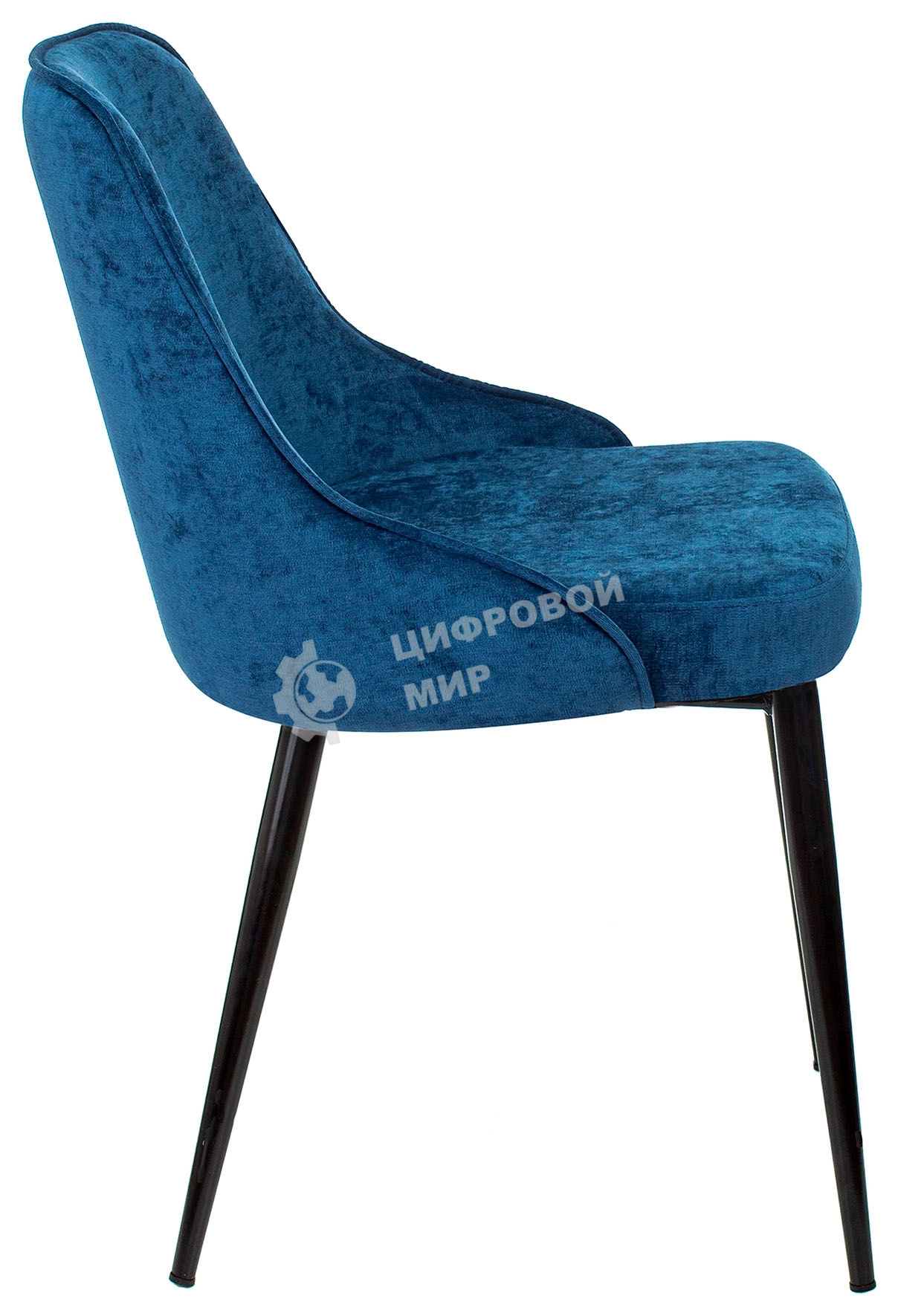 Стул для кухни Бюрократ KF-5_2 Velvet 29 комплект 2 шт, темно-синий, металл черный на ножках