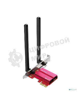Трехдиапазонный беспроводной адаптер PCI-Express Wi-Fi с поддержкой Bluetooth Mercusys MA37BE