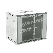 Шкаф коммутационный Rexant настенный 6U 400x542 мм пер. дв. стекл серый