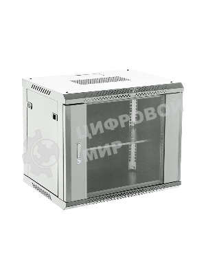 Шкаф коммутационный Rexant настенный 6U 400x542 мм пер. дв. стекл серый