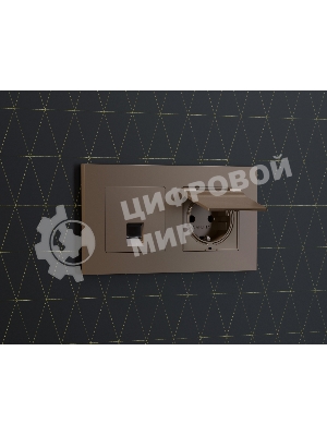 Рамка ALFA Qubi (Темная бронза матовый) 2-ая AF250632