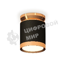 Светильник Ambrella Light XS8142030 SBK/PYG черный песок/золото желтое полированное GX53 (N8909, C8142, N8124)