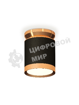 Светильник Ambrella Light XS8142030 SBK/PYG черный песок/золото желтое полированное GX53 (N8909, C8142, N8124)
