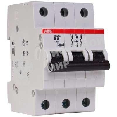 Выключатель автоматический модульный 3п C 50А 6кА SH203 ABB 2CDS213001R0504